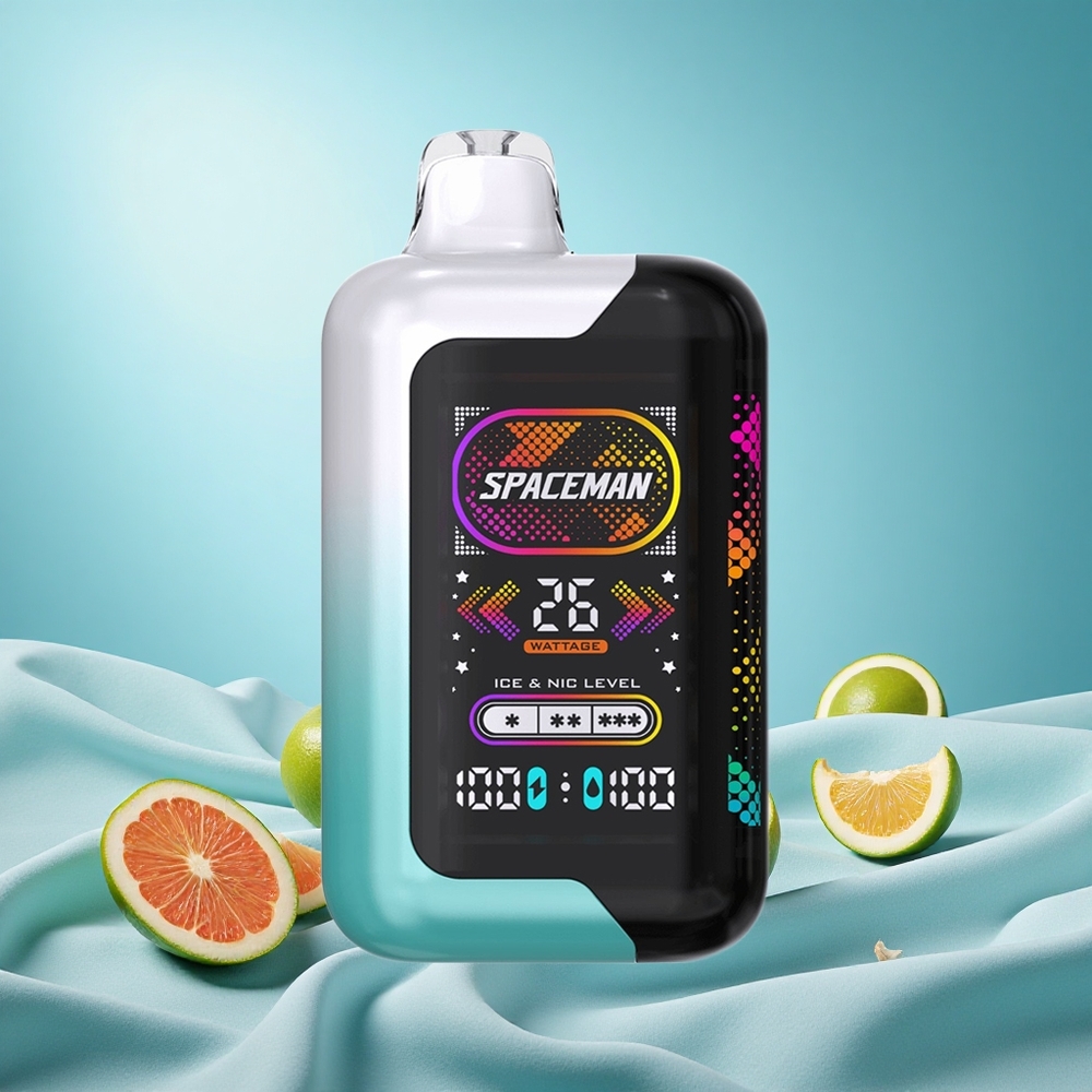 SMOK SPACEMAN 40000 Puffs Disposable Vape Fresh Mint 1000mAh 20ml 2.28" LED Type-C grossiste puff