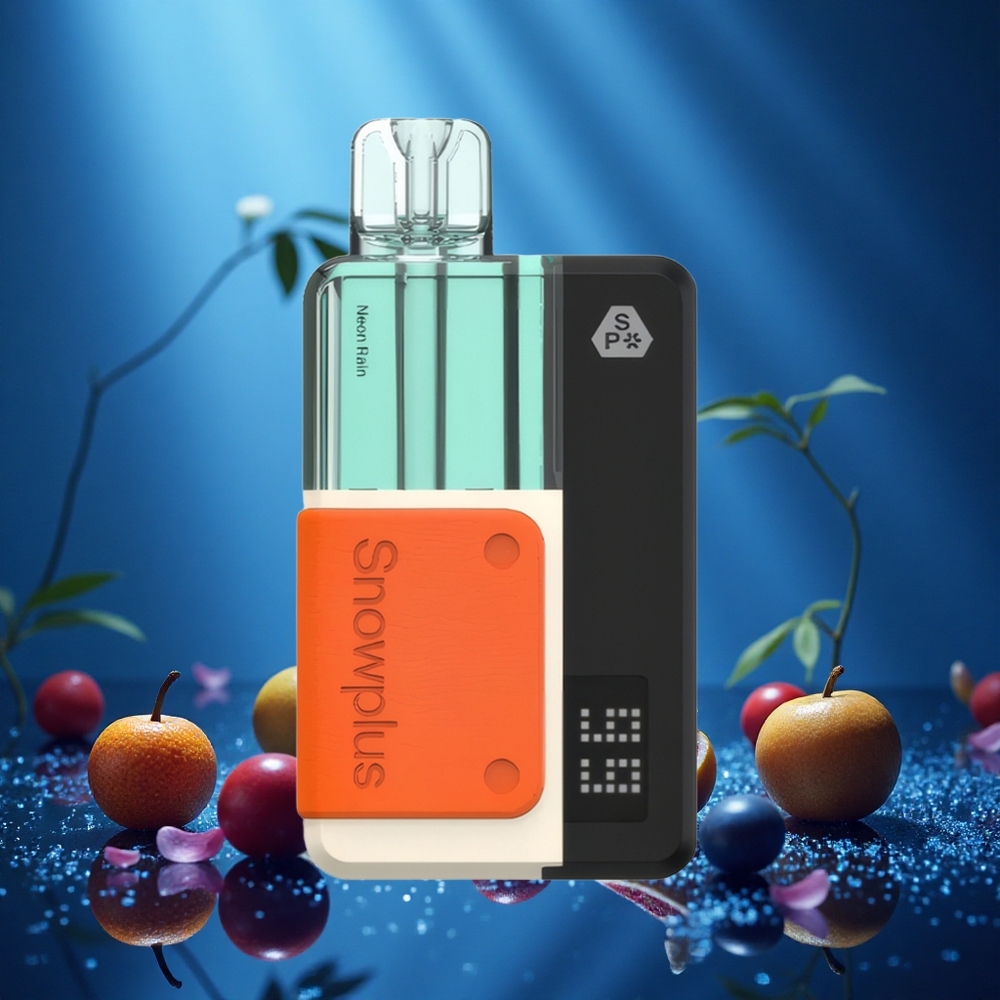Snowplus Swift 15000 Puffs Neon Rain Refillable Pod Kit with Reusable Battery, Dual Mesh Atomizer, 1000mAh Battery grossiste puff