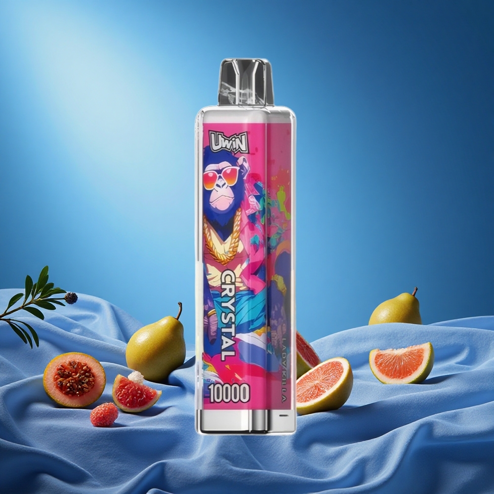 Uwin Crystal 10000 Puffs Disposable Vape Lady Killa RGB 0%/2%/3%/5% Nicotine 18ml 650mAh Type-C 0.8 Ohm Mesh grossiste puff