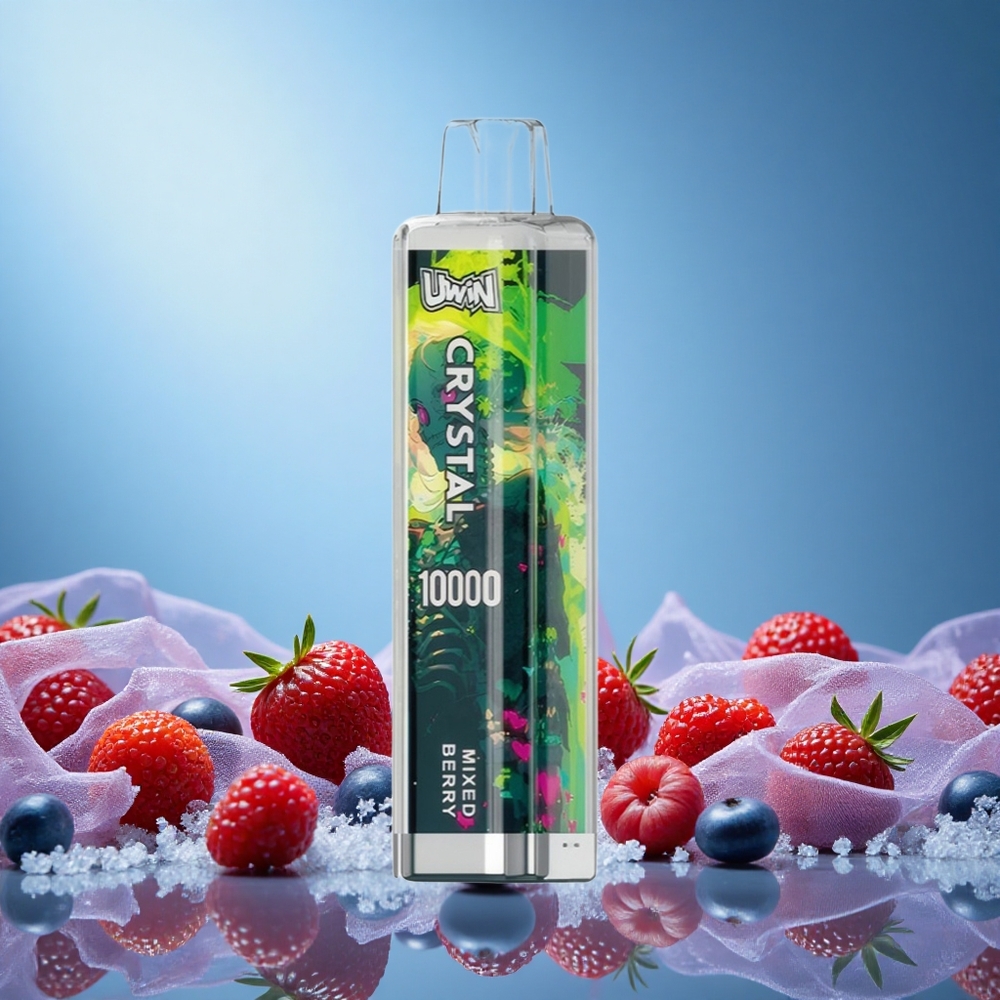 Uwin Crystal 10000 Puffs Mixed Berry Disposable Vape with RGB Lights 0.8 Ohm Mesh Coil grossiste puff