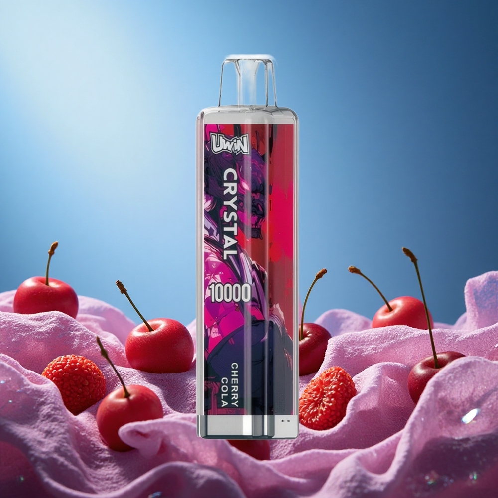Uwin Crystal 10000 Puffs RGB Cherry Cola Disposable Vape with 18ml E-Liquid 650mAh Rechargeable Battery Battery grossiste puff