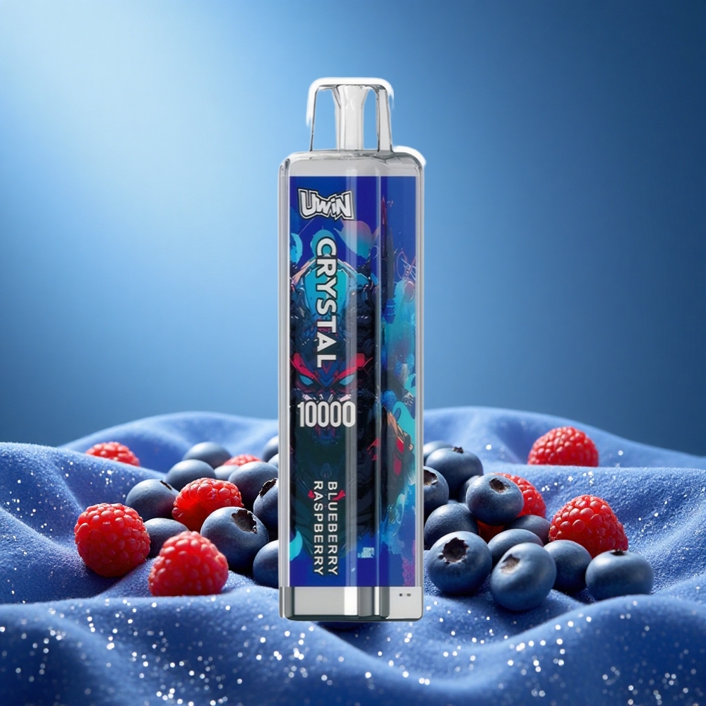 Uwin Crystal 10000 Puffs RGB Type-C Fast Charging 650mAh Blueberry Raspberry Disposable Vape Grossiste Puff