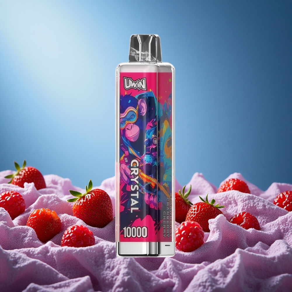 Uwin Crystal 10000 Puffs Strawberry Cranberry Cherry 650mAh Rechargeable Battery Grossiste Puff