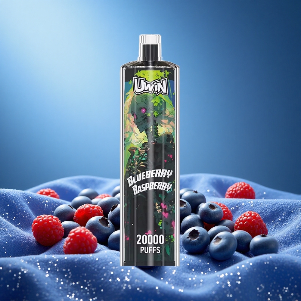 Uwin Shisha Hookah Crystal 20000 Puffs Blueberry Raspberry Mesh Coil 22ml Rechargeable Type-C 650mAh DTL grossiste puff