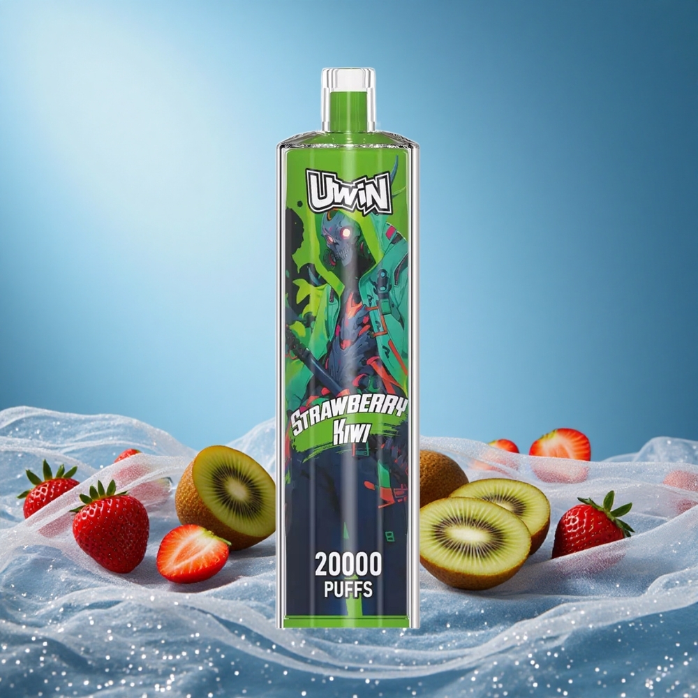 Uwin Shisha Hookah Crystal 20000 Puffs Strawberry Kiwi 22ml Mesh Coil Type-C Rechargeable 650mAh Battery DTL grossiste puff
