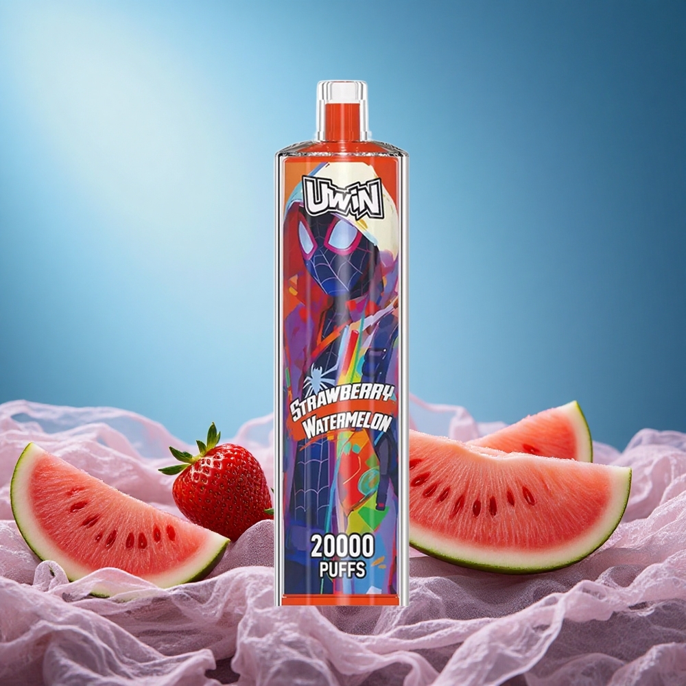 Uwin Shisha Hookah Crystal 20000 Puffs Strawberry Watermelon 22ml Mesh Coil Type-C Rechargeable 650mAh Battery DTL grossiste puff