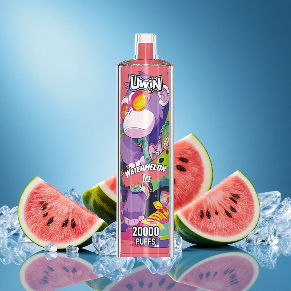 Uwin Shisha Hookah Crystal 20000 Puffs Watermelon Ice 22ml 650mAh Type-C Mesh Coil DTL Grossiste Puff