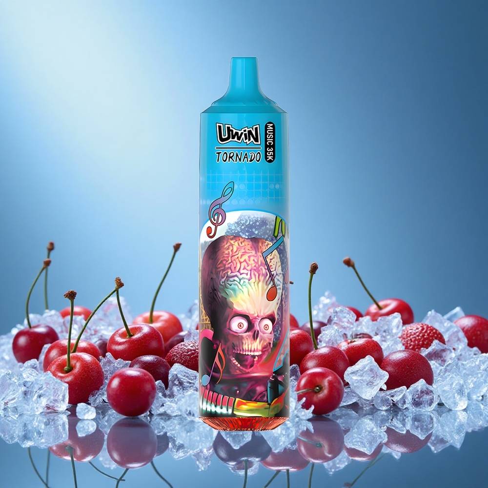 Uwin Tornado 35K Puff Cherry Ice Rechargeable 600mAh Type-C Mesh Coil grossiste puff