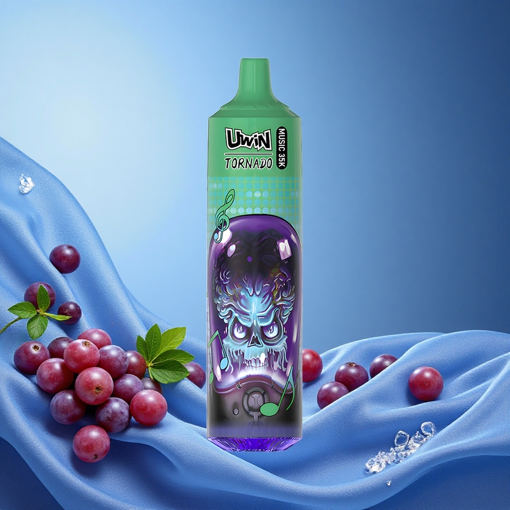 Uwin Tornado 35K Puffs Grape Ice Disposable Vape with 600mAh Rechargeable Battery & Type-C Charging - grossiste puff
