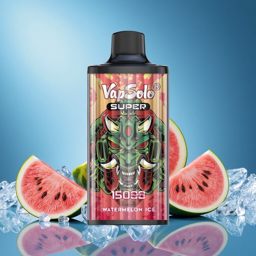 Vapsolo Super 15000 Puffs 40ml 850mAh Mesh Coil Type-C Disposable Vape Watermelon Ice grossiste puff