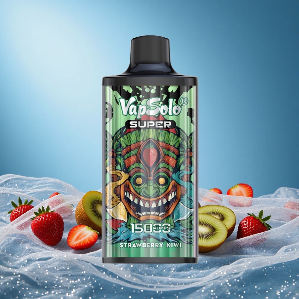 Vapsolo Super 15000 Puffs 40ml 850mAh Mesh Type-C Disposable Vape Strawberry Kiwi grossiste puff