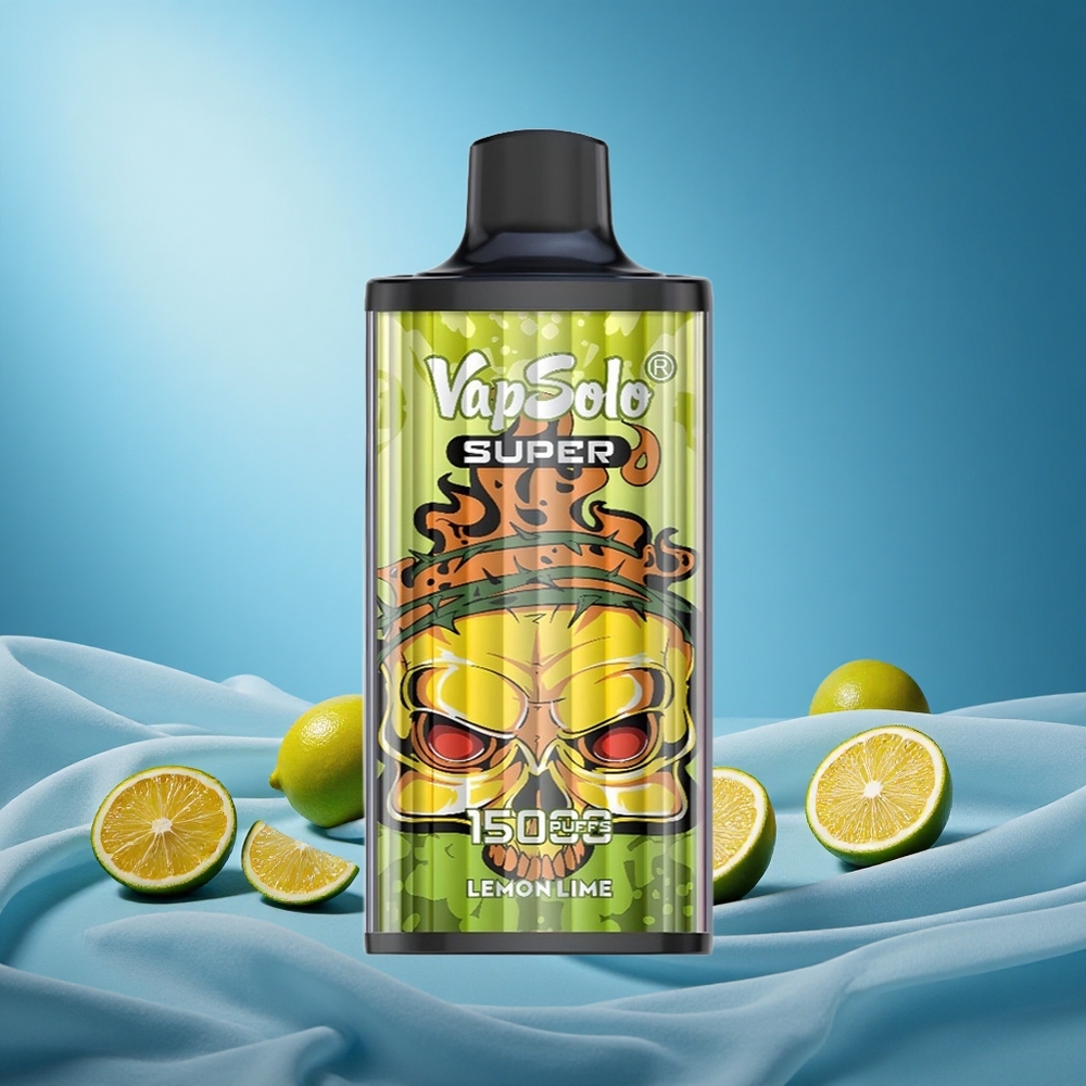 Vapsolo Super 15000 Puffs 40ml 850mAh Type-C Mesh Coil Lima Limon Disposable Vape grossiste puff