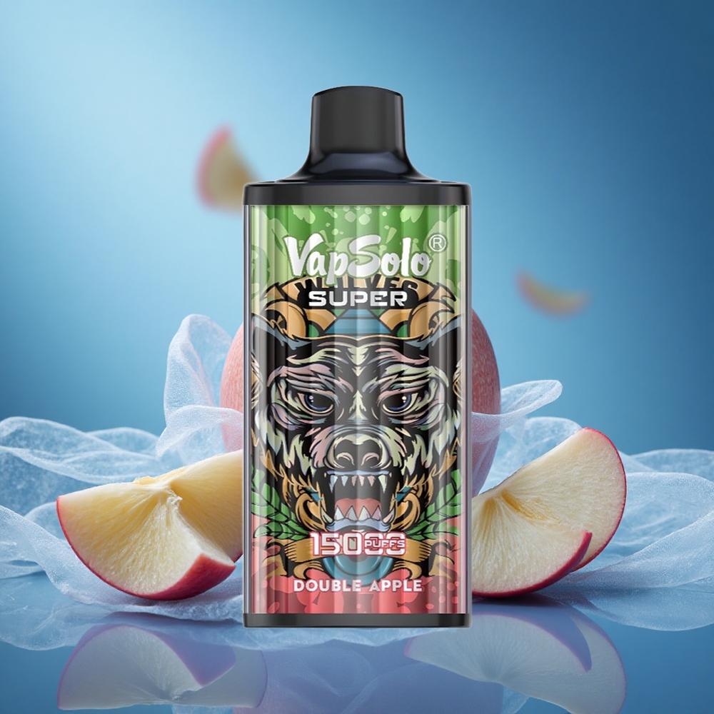 Vapsolo Super 15000 Puffs 40ml Double Apple 850mah Mesh Coil Type-C grossiste puff