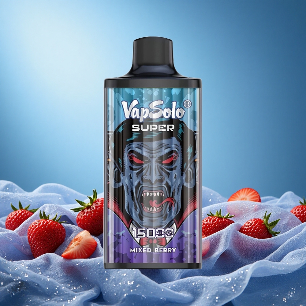 Vapsolo Super 15000 Puffs 40ml Mixed Berries 850mAh Mesh Coil Type-C grossiste puff