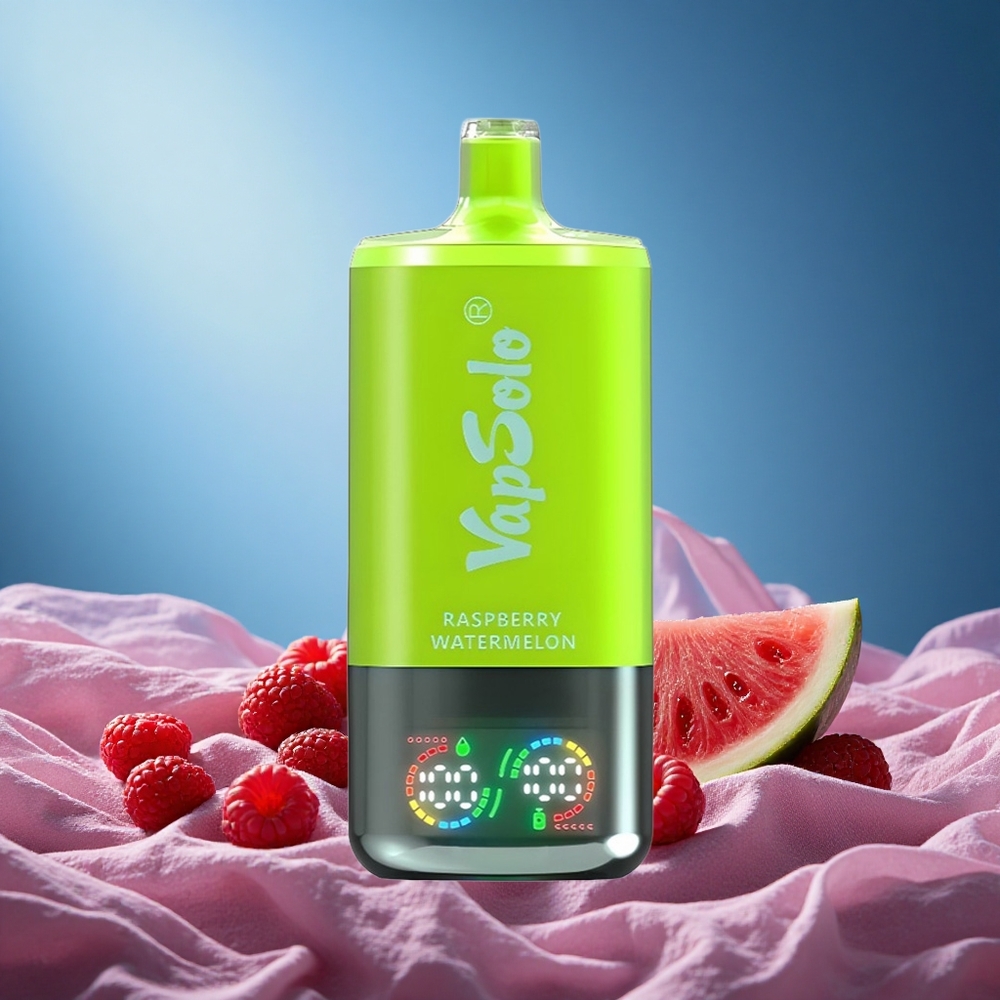 VapSolo Triple 30000 Puffs 40ml 3-Tank Type-C Raspberry Watermelon grossiste puff