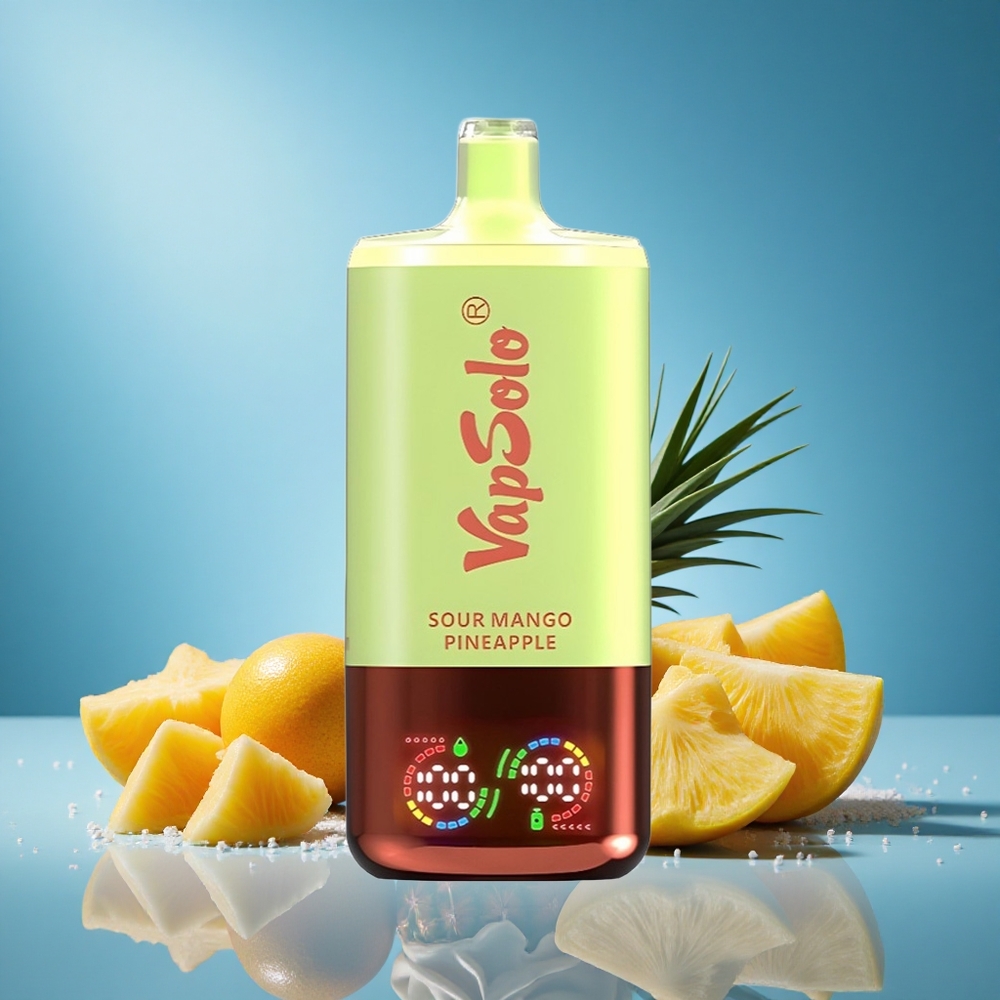 Vapsolo Triple 30000 Puffs 40ml 3 Oil Tank Type-C Disposable Vape Sour Mango Pineapple grossiste puff