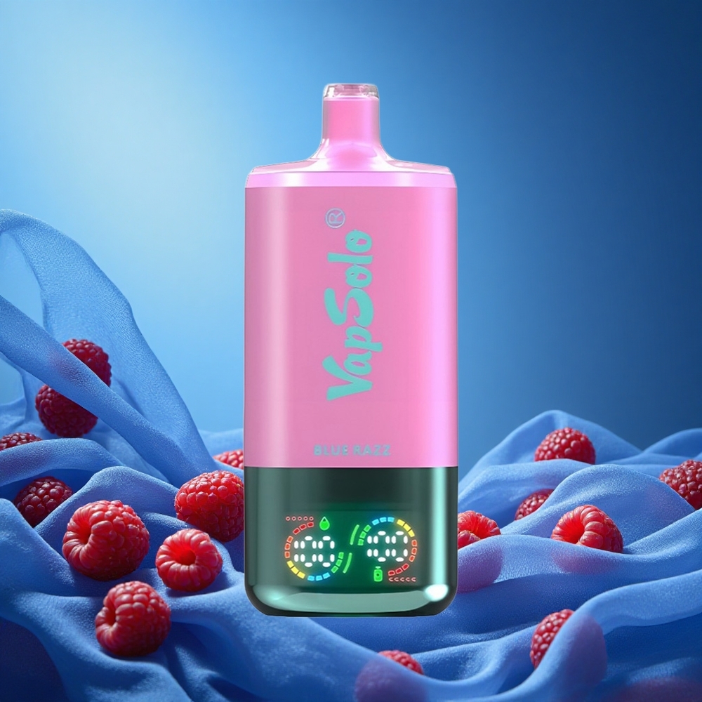 Vapsolo Triple 30000 Puffs 40ml 3 Oil Tanks Type-C Blue Razz grossiste puff