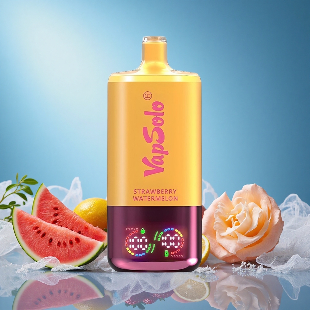 Vapsolo Triple 30000 Puffs Disposable Vape Strawberry Watermelon & Lemon Peach 40ml 20mg/50mg Type-C grossiste puff