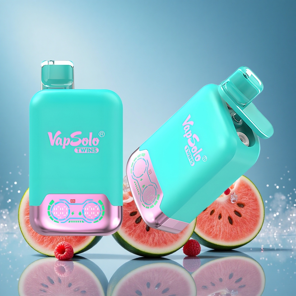 Vapsolo Twins 20000 Puffs 40ml Dual Tank Type-C Charging Triple Melon & Raspberry Watermelon grossiste puff
