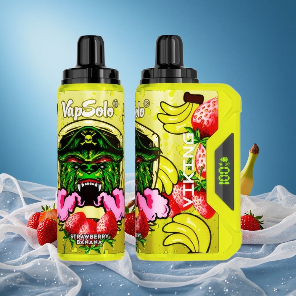 VapSolo VIKING 12000 Puffs 22ml Type-C Strawberry Banana grossiste puff