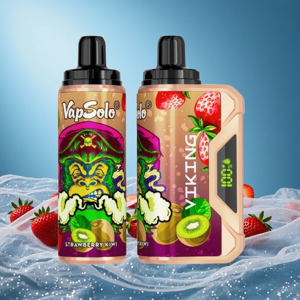 VapSolo VIKING 12000 Puffs 22ml Type-C Strawberry Kiwi grossiste puff