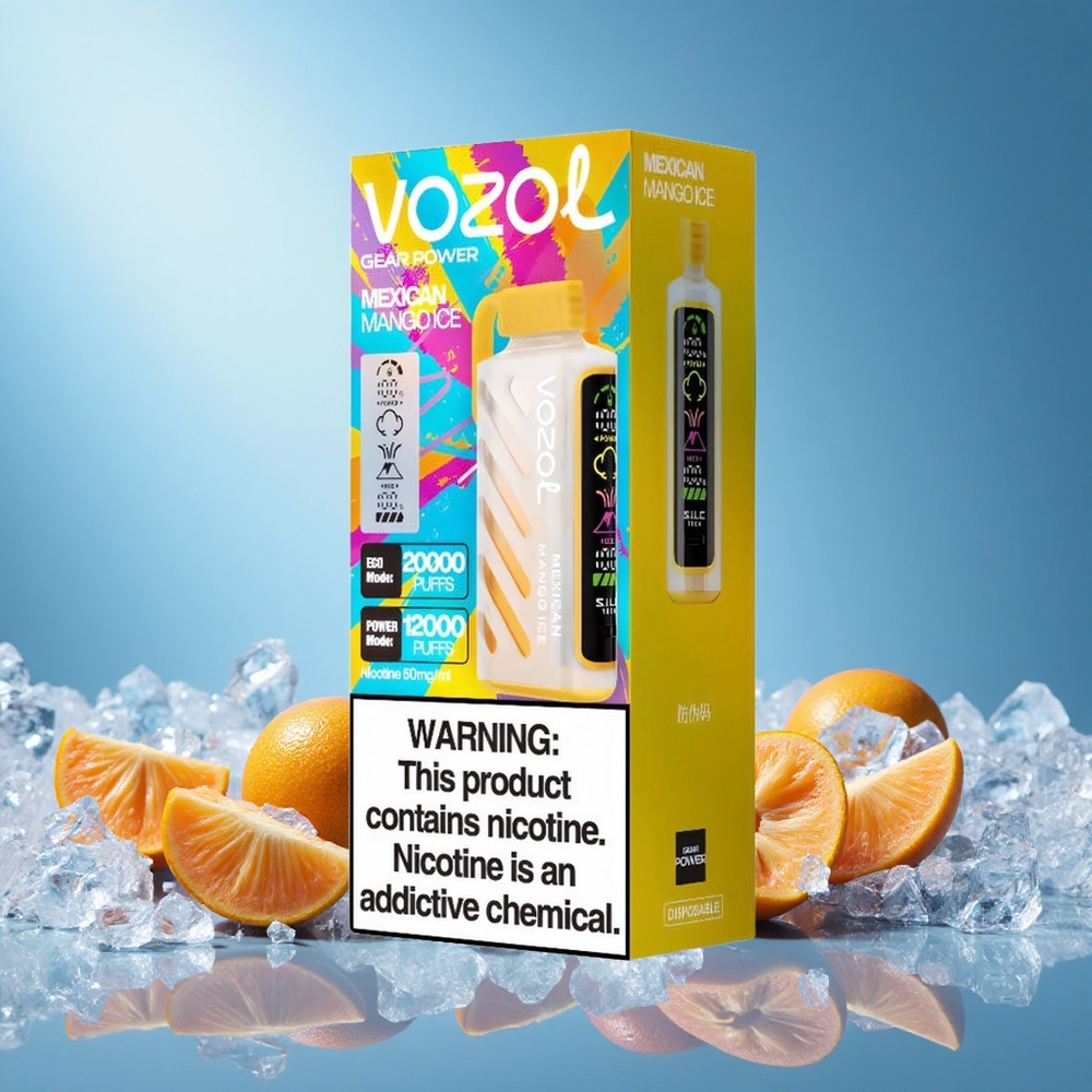 VOZOL Gear Power 20000 Puffs Dual Mesh Coil 20mL Mexican Mango Ice 5% Nicotine grossiste puff