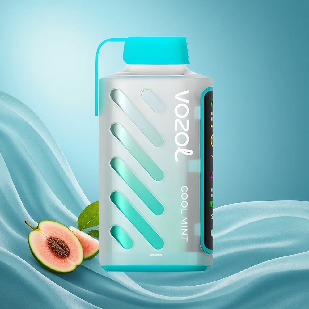 VOZOL Gear Power 20000 Puffs Dual Mesh Cool Mint Disposable Vape with S.i.L.C. Tech & Full Screen Display 20mL 50mg grossiste puff