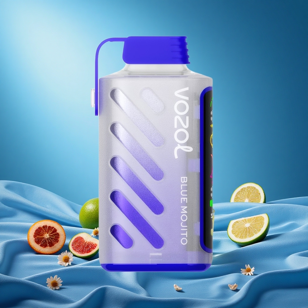 VOZOL Gear Power 20000 Puffs Full Screen Display Dual Mesh Coil 20mL Blue Mojito 5%(50mg) grossiste puff