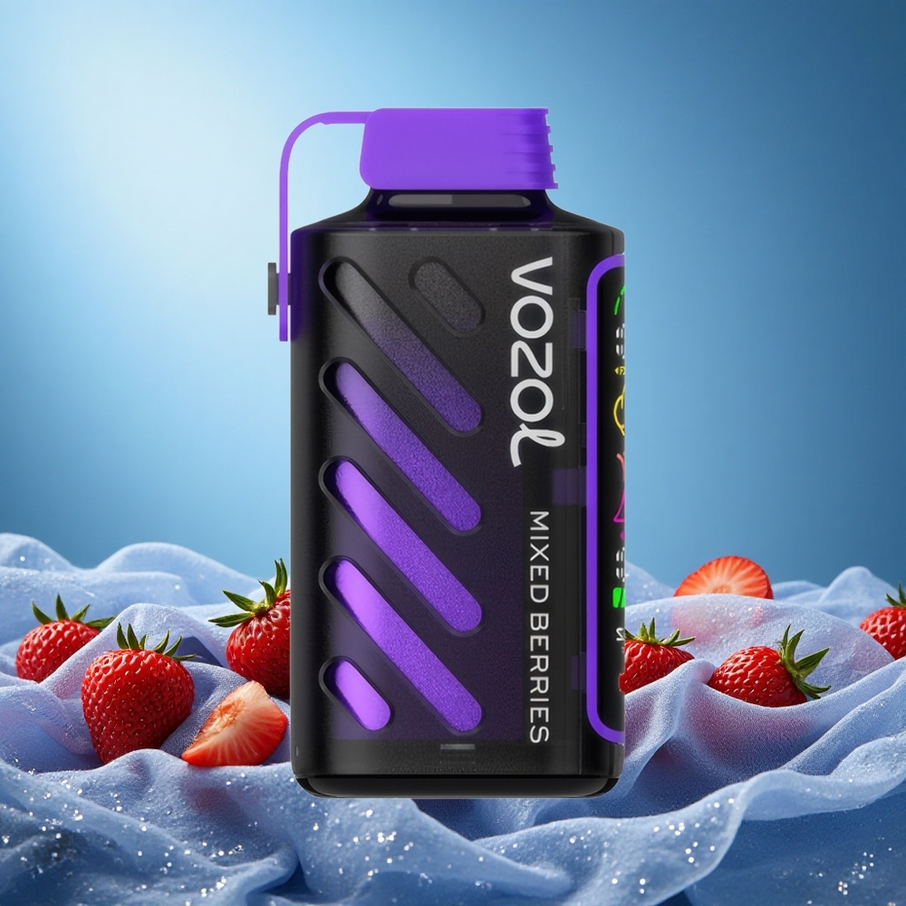 VOZOL Gear Power 20000 Puffs Full Screen Display Dual Mesh Coil 20mL Mixed Berries grossiste puff