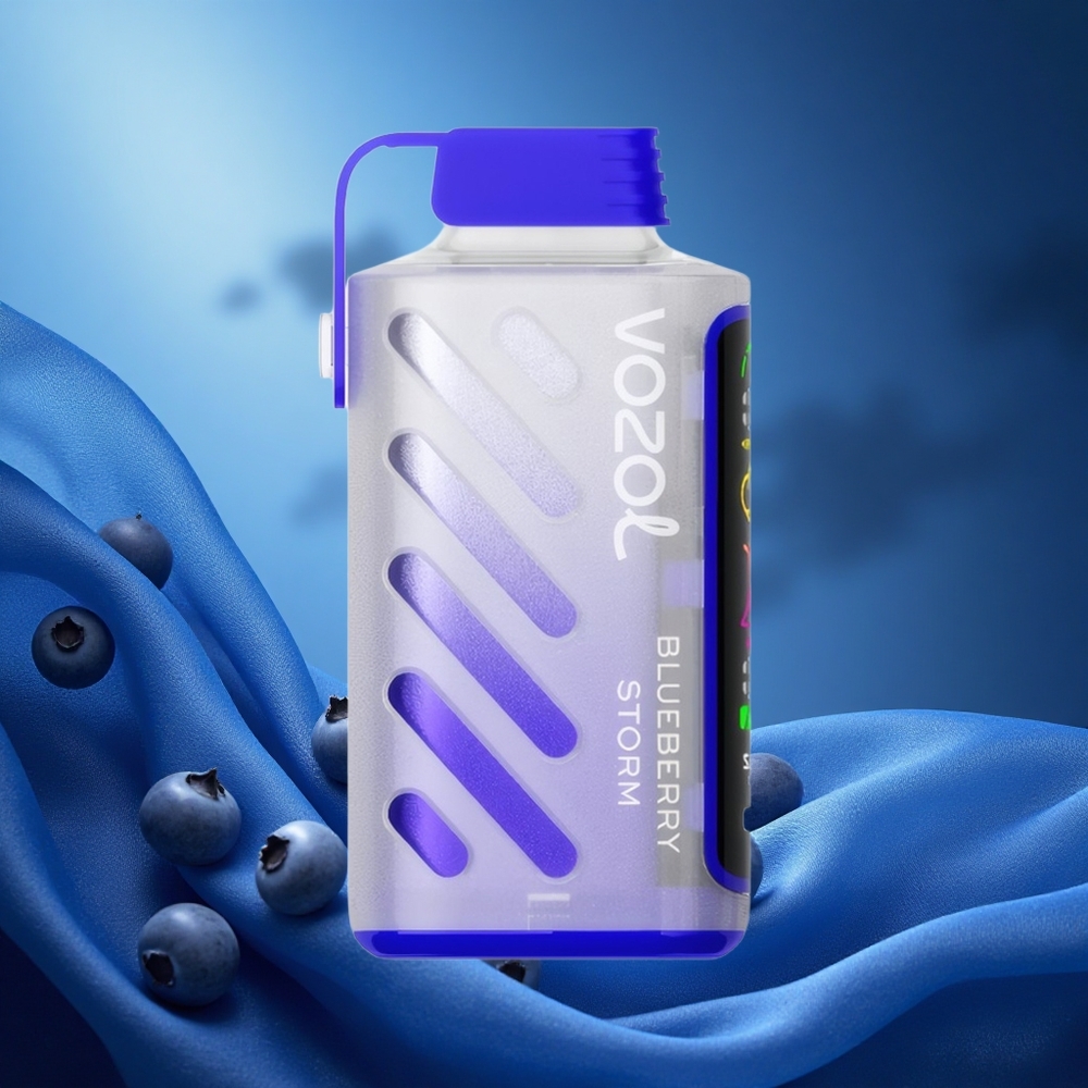 VOZOL Gear Power 20000 Puffs Full Screen Display Dual Mesh Coil Blueberry Storm 20mL 5% grossiste puff