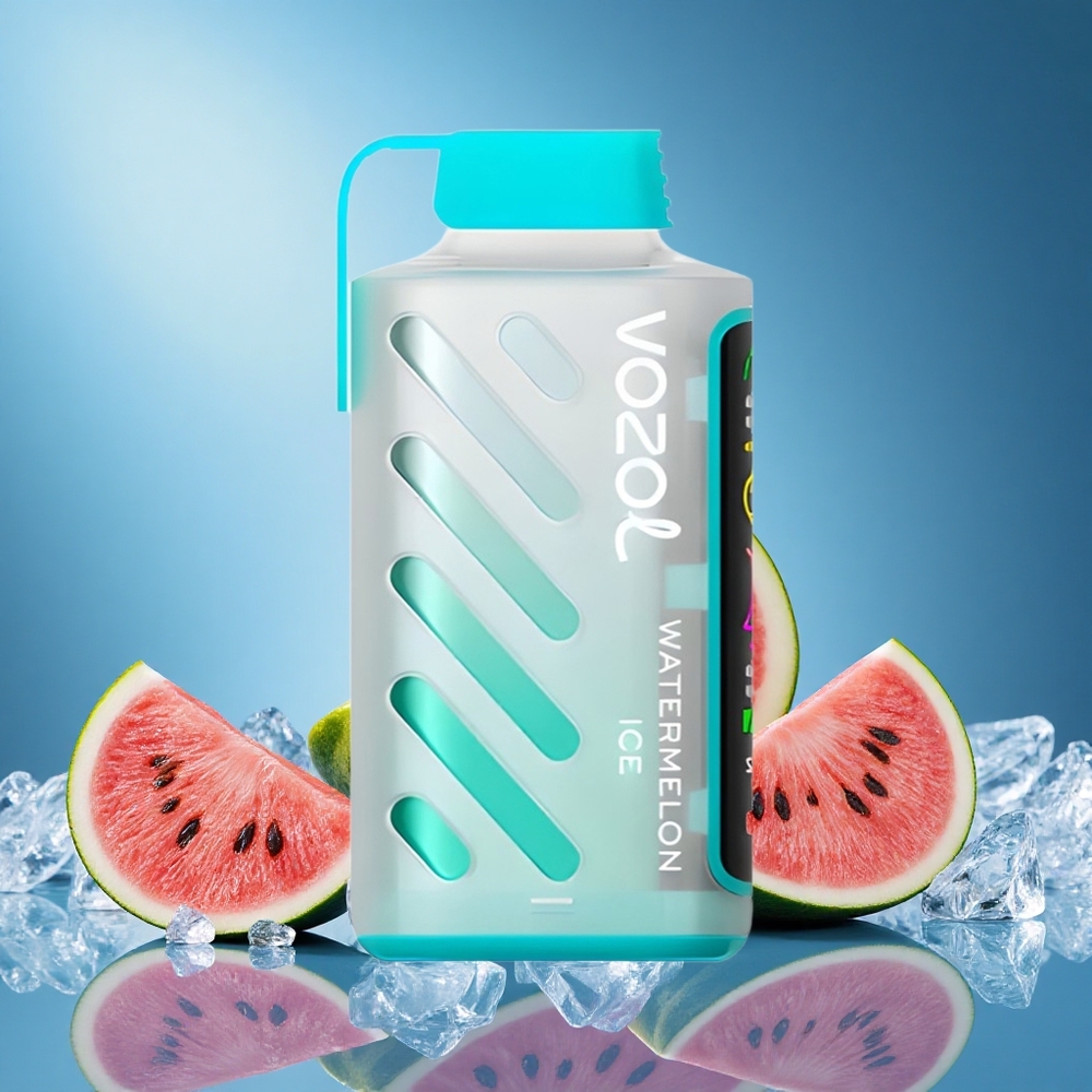 VOZOL Gear Power 20000 Puffs Full Screen Display Dual Mesh Coil S.i.L.C. Tech 20mL 5% Nicotine Watermelon Ice grossiste puff