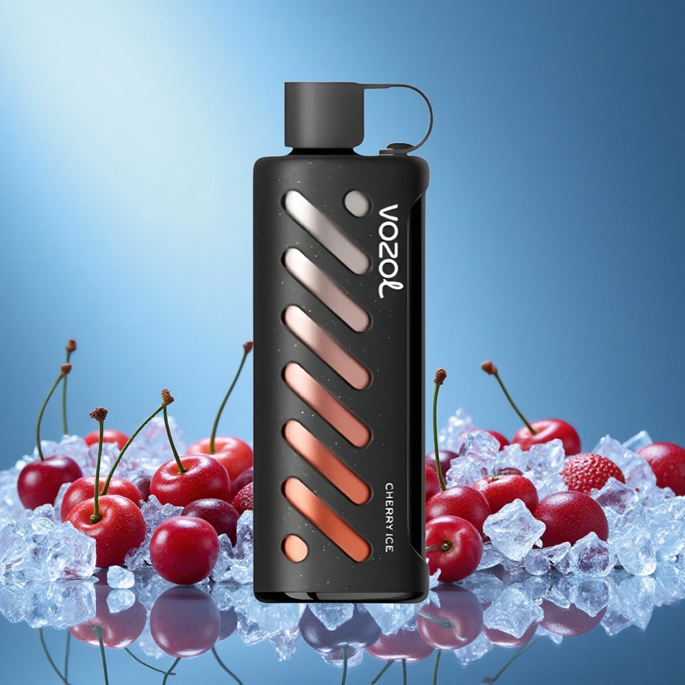 VOZOL Gear 25000 Puffs Cherry Ice Disposable Vape with Dual Mesh Modes 1000mAh Battery 5mg Nicotine S.i.L.C Tech grossiste puff