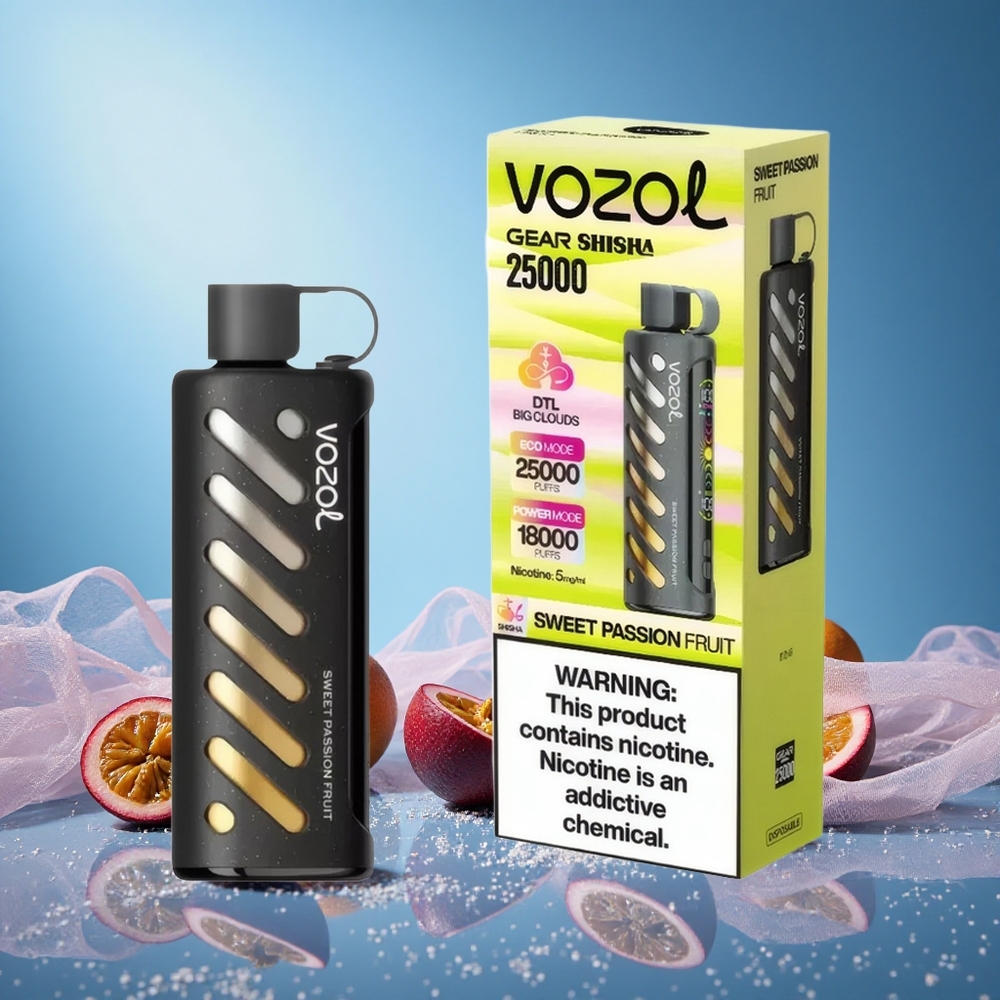 VOZOL Gear 25000 Puffs Sweet Passion Fruit Disposable Vape with 5mg Nicotine, 30 Flavors - grossiste puff