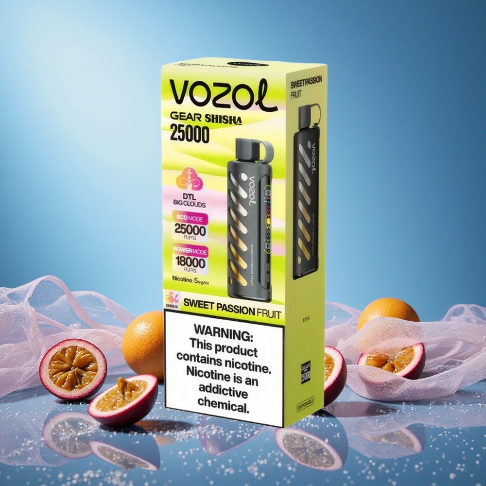 VOZOL Gear 25000 Puffs Sweet Passion Fruit Disposable Vape with 5mg Nicotine, 30 Flavors - grossiste puff