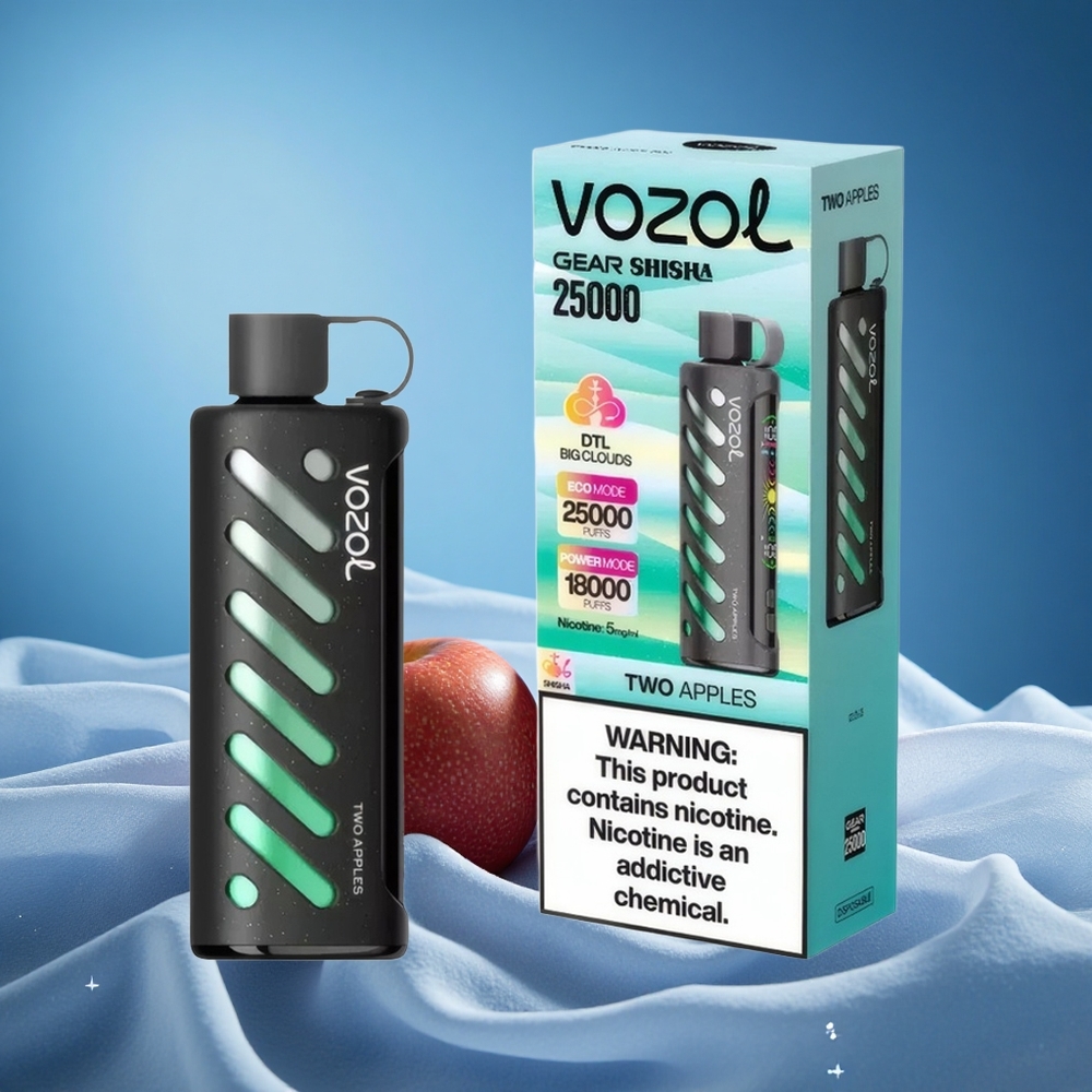 VOZOL Gear 25000 Puffs Two Apples 30 Flavors Dual Mesh S.i.L.C Tech 1000mAh 5mg/ml grossiste puff