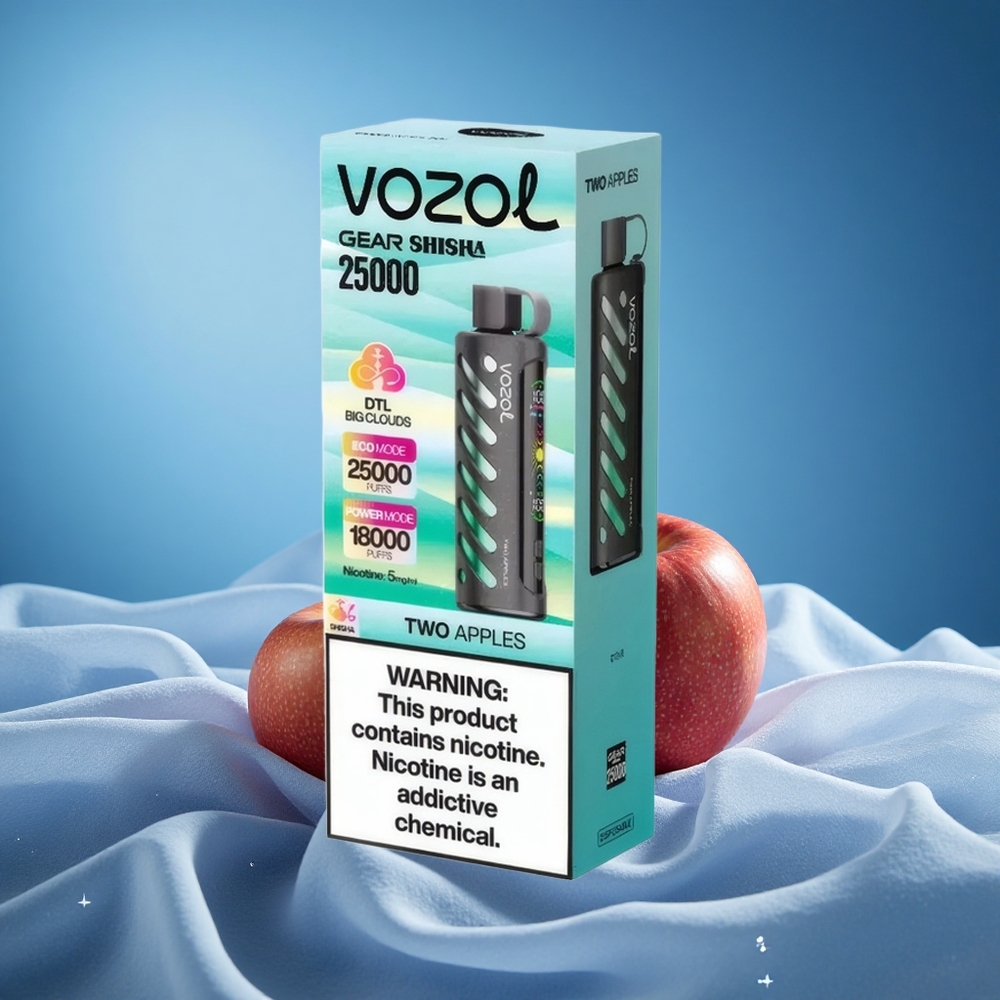 VOZOL Gear 25000 Puffs Two Apples 30 Flavors Dual Mesh S.i.L.C Tech 1000mAh 5mg/ml grossiste puff
