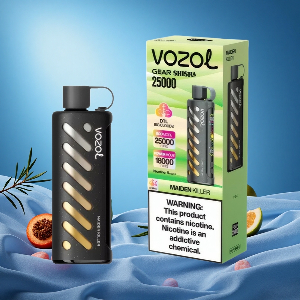 VOZOL Gear Shisha 25000 Puffs 30 Flavors Dual Mesh 1000mAh S.i.L.C Tech 5mg/ml Maiden Killer grossiste puff