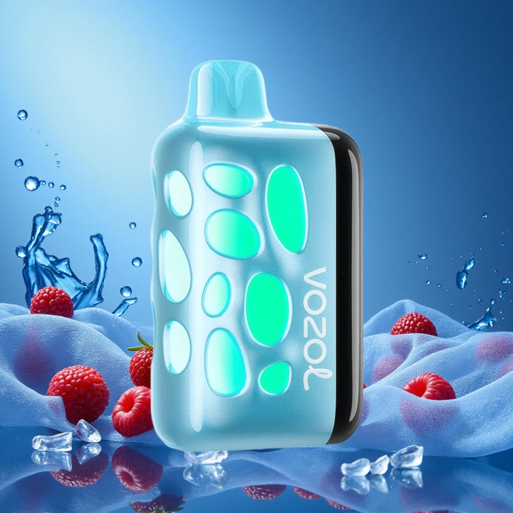 VOZOL RAVE 40000 Disposable Vape Blue Razz Ice 1000mAh Beat-Synced Party Mode Eclipse Vaping Animation grossiste puff