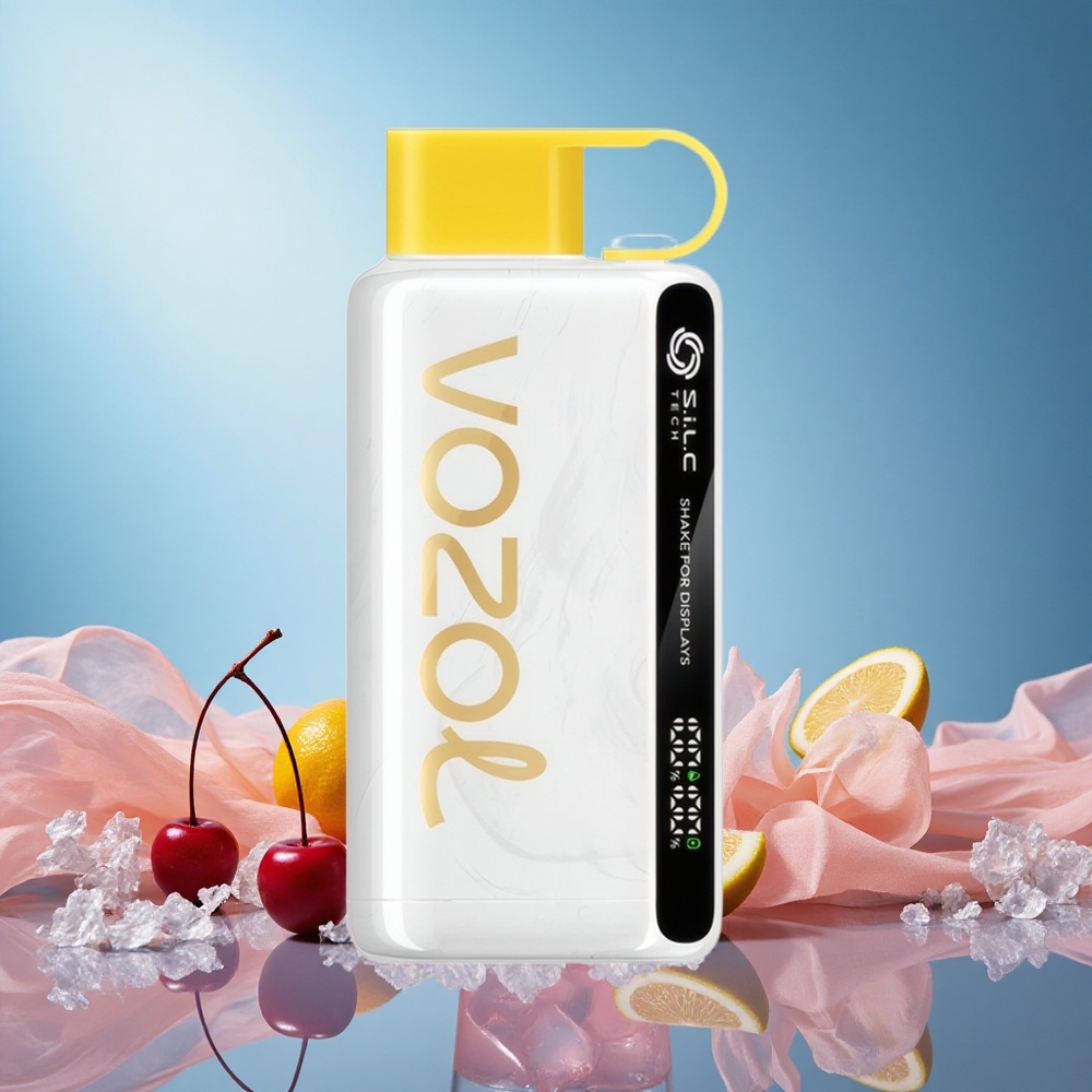 VOZOL STAR 12000 Puffs Cherry Peach Lemonade Disposable Vape with 650mAh Battery S.i.L.C TECH Mouthpiece Protection grossiste puff