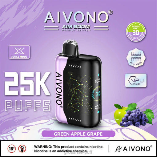Aivono AIM BOOM 25000 Green Apple Grape TLF20346
