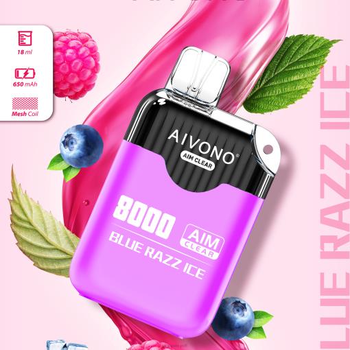 Aivono AIM CLEAR 8000 Blue Razz Ice TLF20202