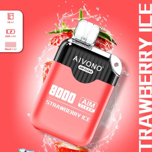 Aivono AIM CLEAR 8000 Strawberry Ice TLF20205