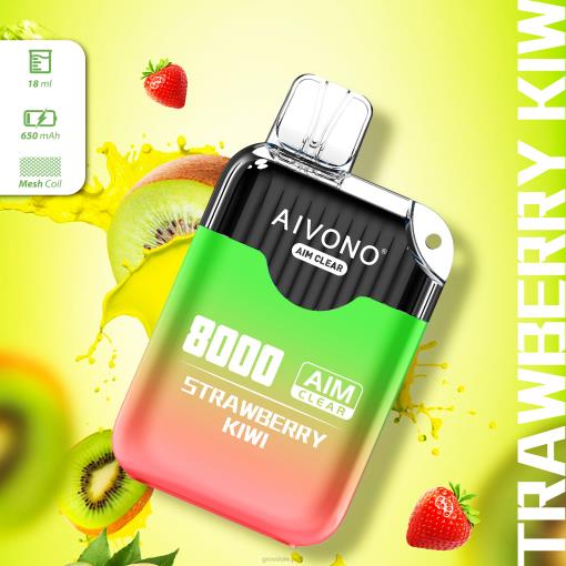 Aivono AIM CLEAR 8000 Strawberry Kiwi TLF20210