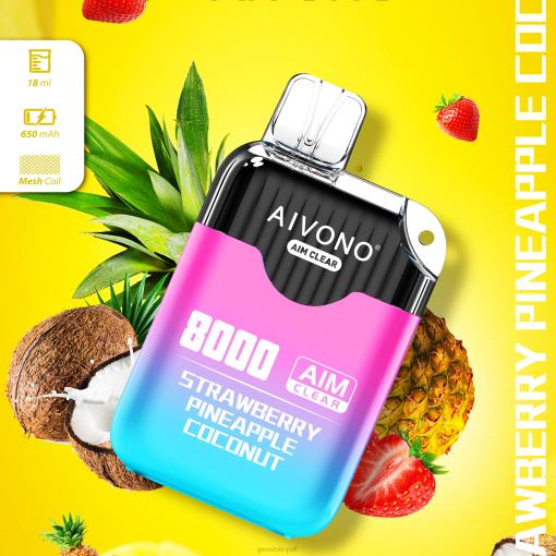 Aivono AIM CLEAR 8000 Strawberry Pineapple Coconut TLF20207