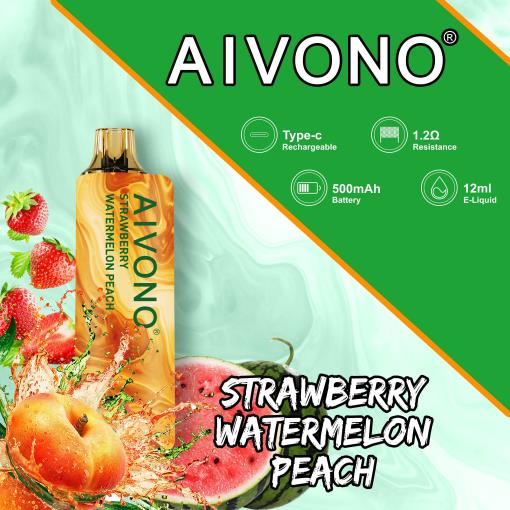 Aivono AIM GUN 7000 Strawberry Watermelon Peach TLF20108