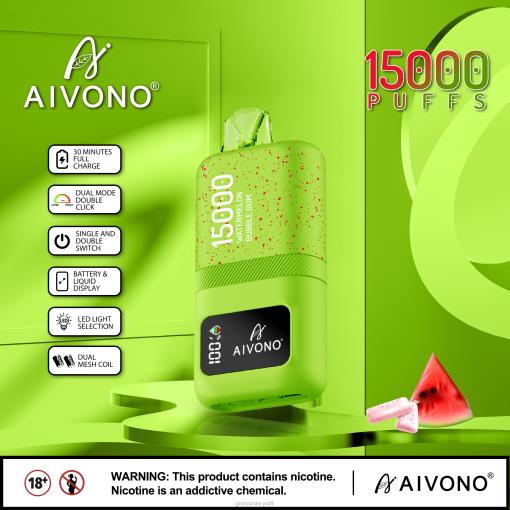 Aivono AIM magic 15000 Watermelon Bubble Gum TLF2065 Aivono AIM magic 15000 Watermelon Bubble Gum TLF2065