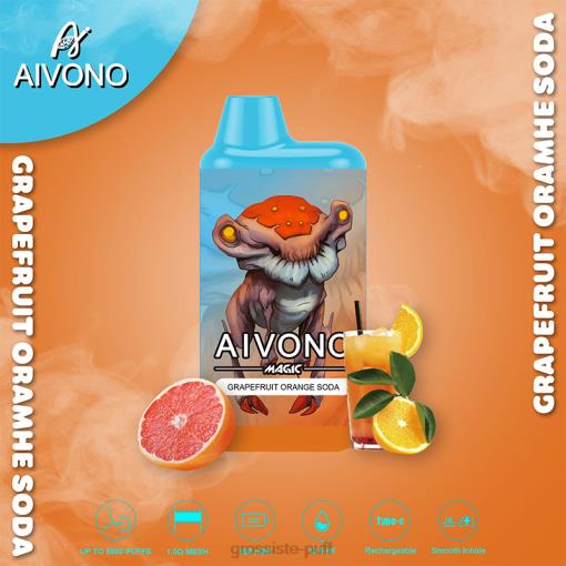 Aivono AIM MAGIC 5800 Mouth Box Cigarette Grapefruit Orange Soda TLF20101