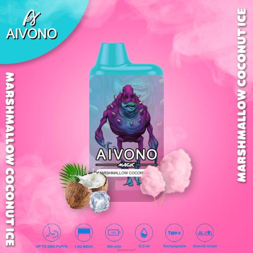 Aivono AIM MAGIC 5800 Mouth Box Cigarette Marshmallow Coconut Ice TLF2095