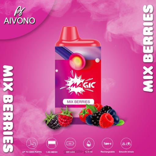 Aivono AIM MAGIC 5800 Mouth Box Cigarette Mix Berries TLF20100