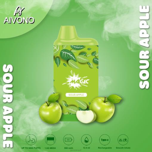 Aivono AIM MAGIC 5800 Mouth Box Cigarette Sour Apple TLF2087